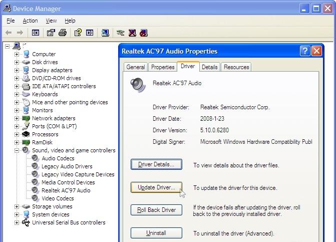 ac97 audio driver download windows xp