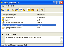 Hide Folders XP 2.9.8