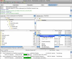 FileZilla Macintosh 3.1.2
